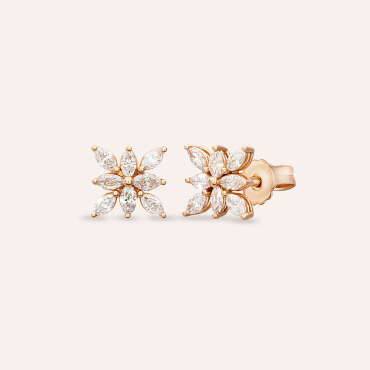 4.00 CT Marquise Cut Diamond Rose Gold Earring - Nev Jewellery (1)