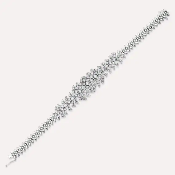 4.65 CT Diamond White Gold Bracelet - 1