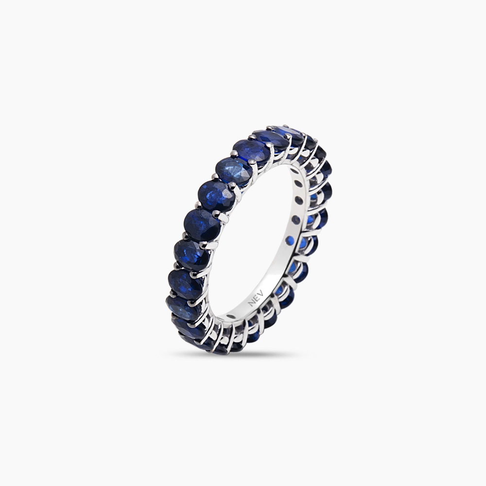 5.03 CT Oval Sapphire Eternity Ring - 3