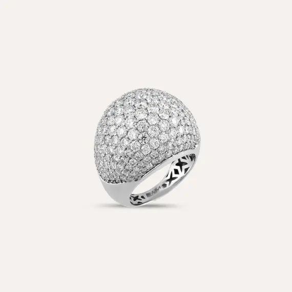 8.08 CT Pırlanta Taşlı Beyaz Altın Yüzük - 1