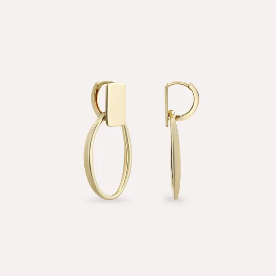 Abyss Yellow Gold Earring - 1