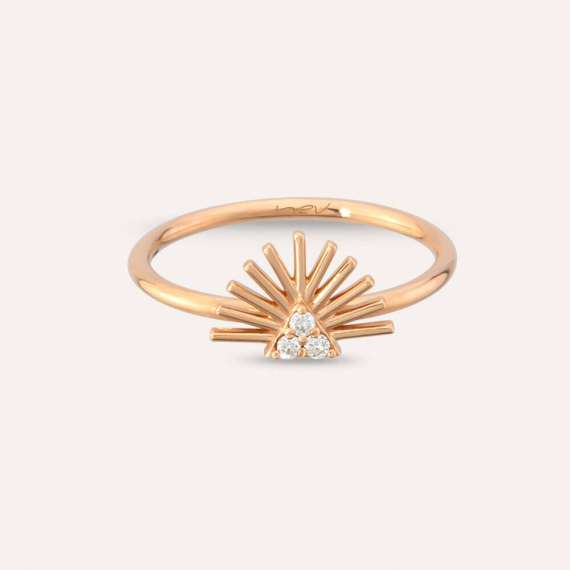 Adhafera Diamond Rose Gold Ring - 3