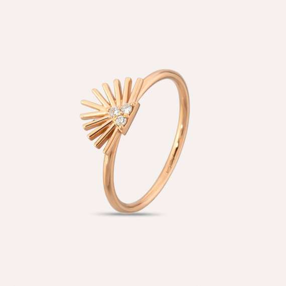 Adhafera Diamond Rose Gold Ring - 5