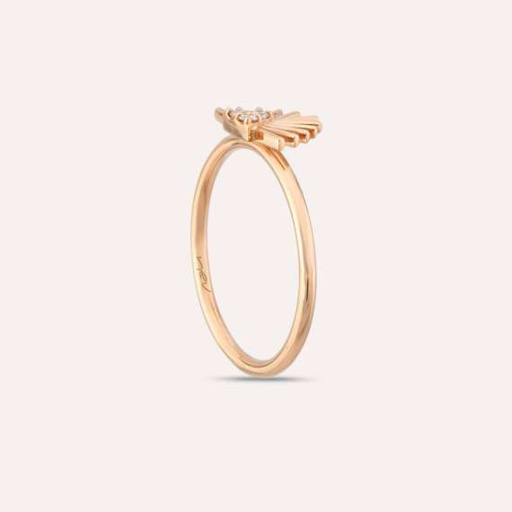 Adhafera Diamond Rose Gold Ring - 7