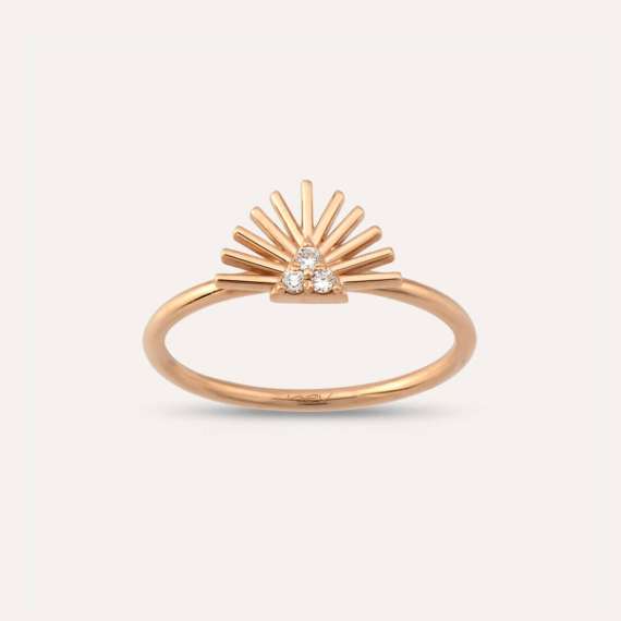 Adhafera Diamond Rose Gold Ring - 1