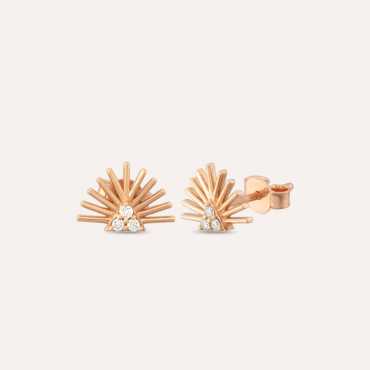 Adhafera Pırlanta Taşlı Küpe - Nev Jewellery