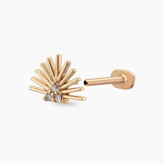 Adhafera Diamond Rose Gold Piercing - 4