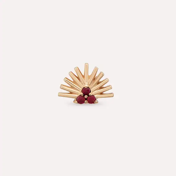 Adhafera Red Sapphire Rose Gold Piercing - 4