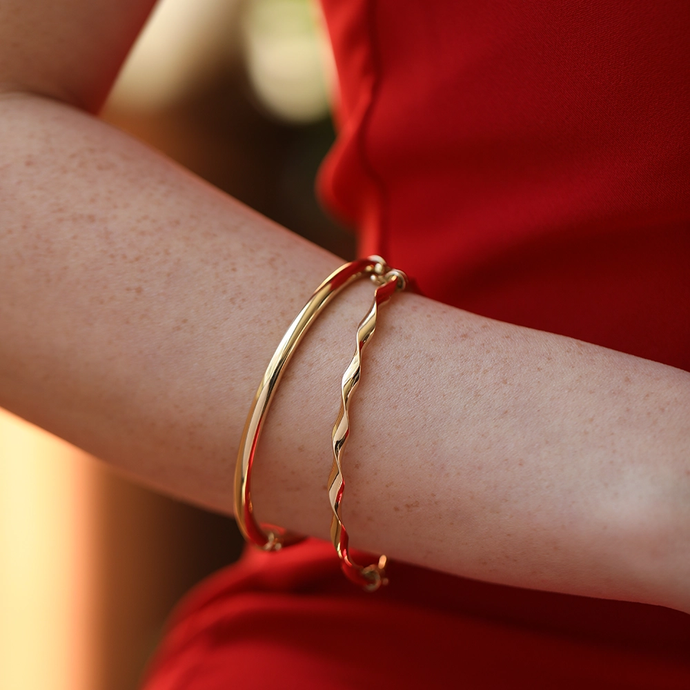 Aeris Sarı Altın Bilezik - Nev Jewellery (1)