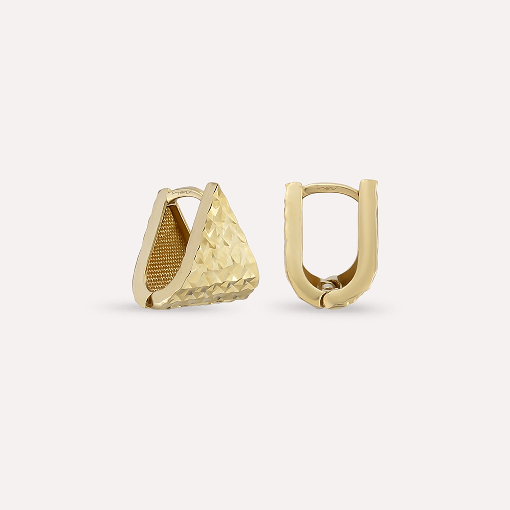Aira II Yellow Gold Earring - 1