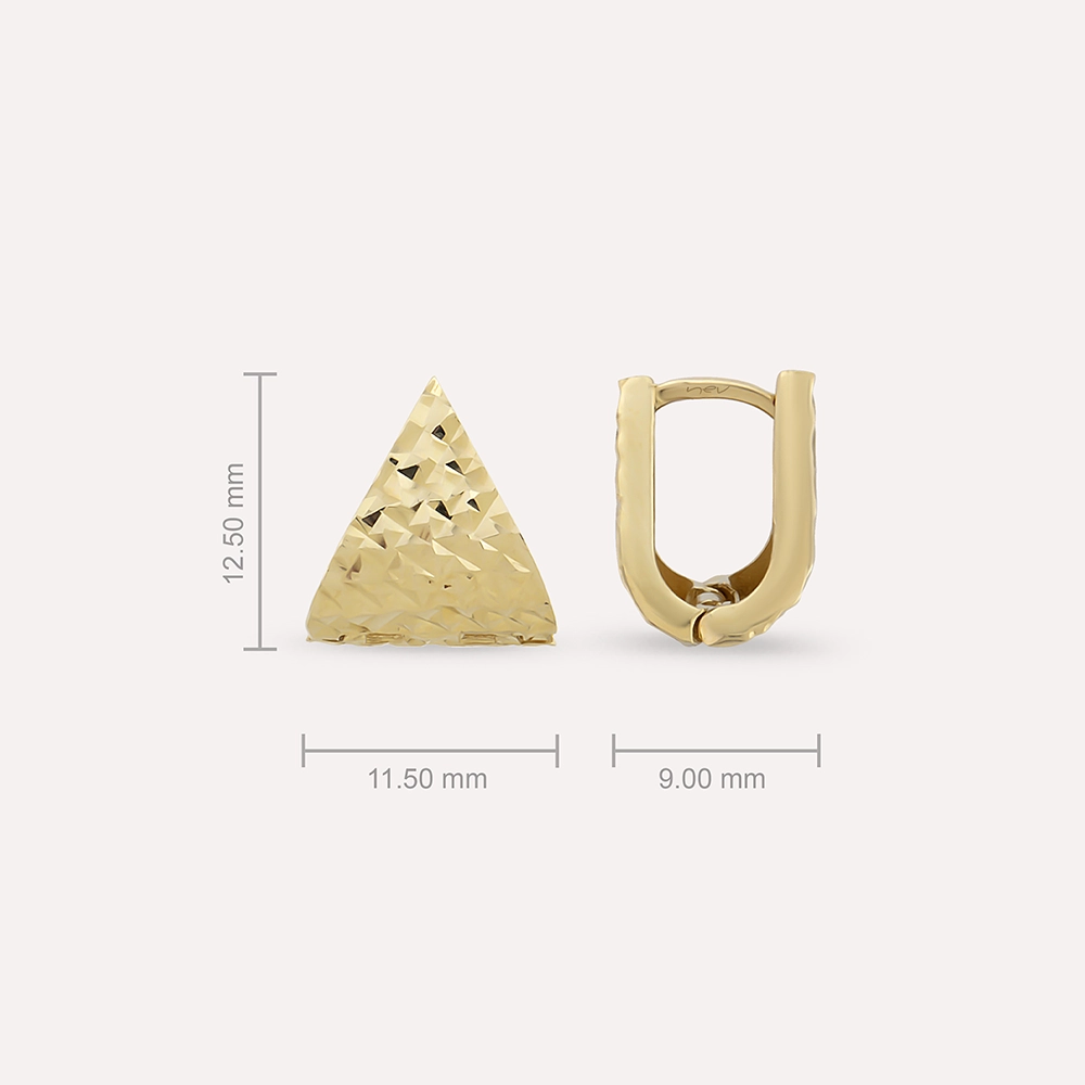 Aira II Yellow Gold Earring - 3