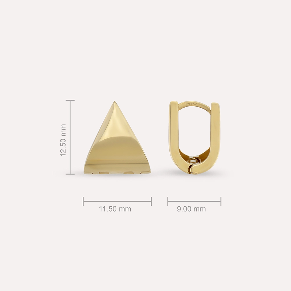 Aira Yellow Gold Earring - 3