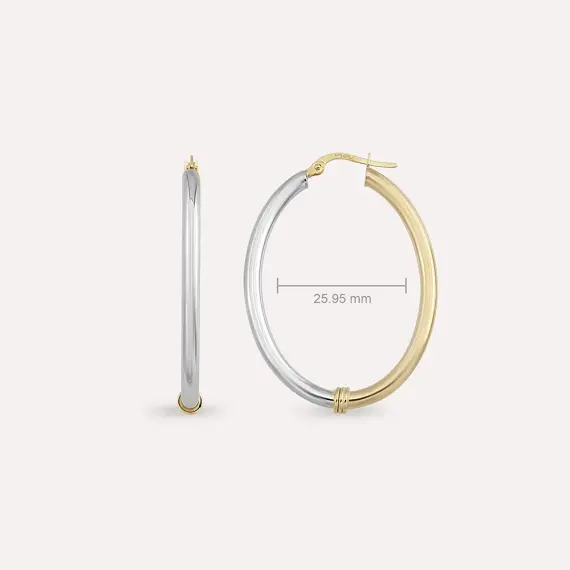 Align Medium and White Yellow Hoop Earring - 2