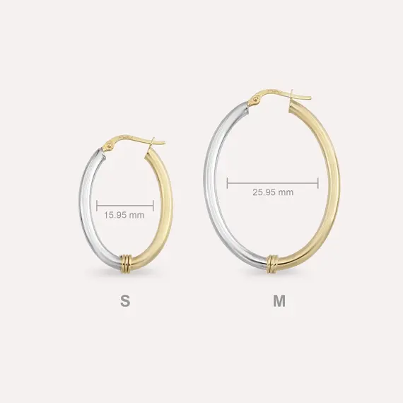 Align Medium and White Yellow Hoop Earring - 3