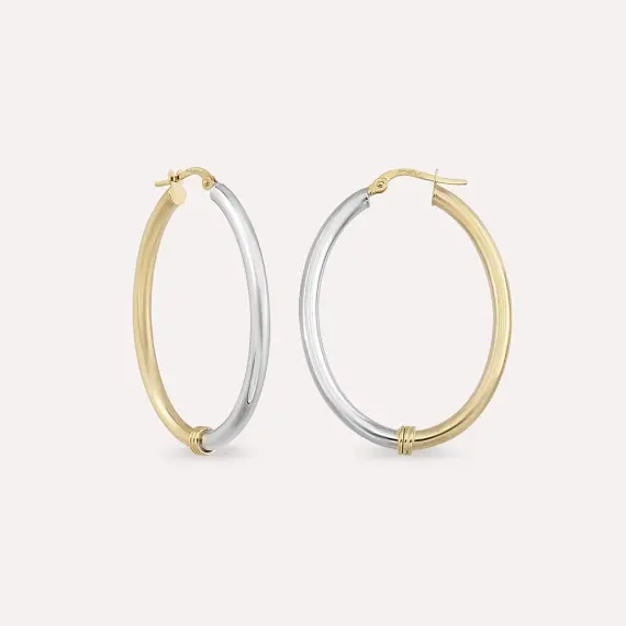 Align Medium and White Yellow Hoop Earring - 1