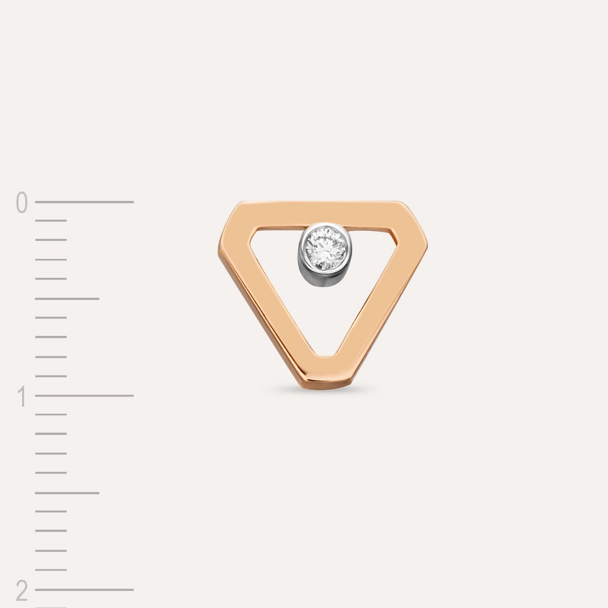 Ally Diamond Rose Gold Single Earring - 2