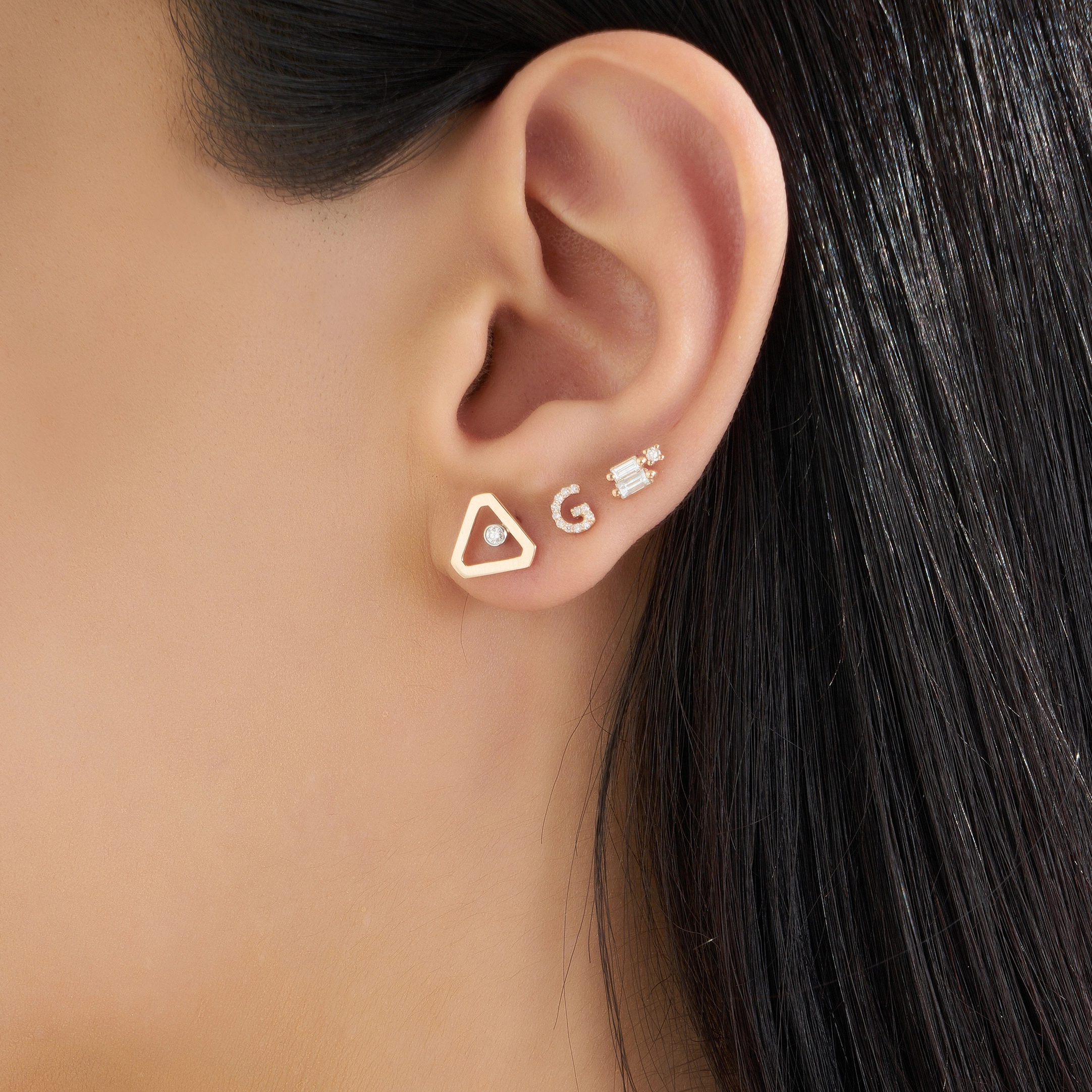 Ally Diamond Rose Gold Single Earring - 3