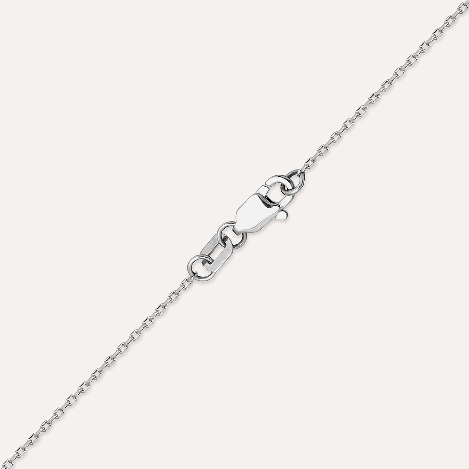 Anika 0.93 CT Diamond White Gold Necklace - 4