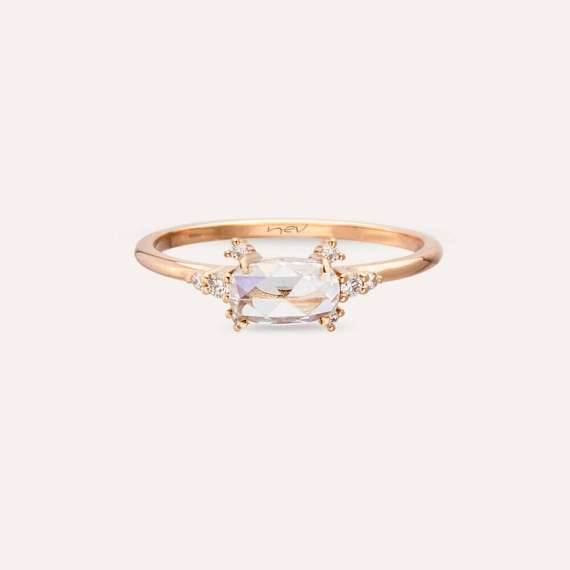 Ann 0.74 CT Diamond and Rose Cut Diamond Ring - 7