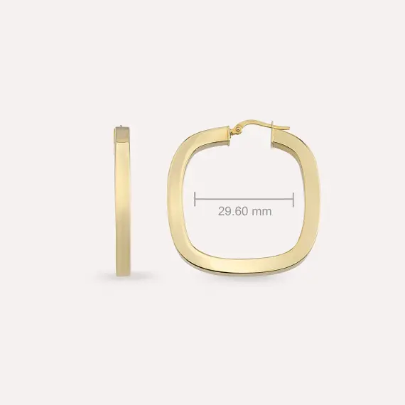 Arco L Yellow Hoop Earring - 3