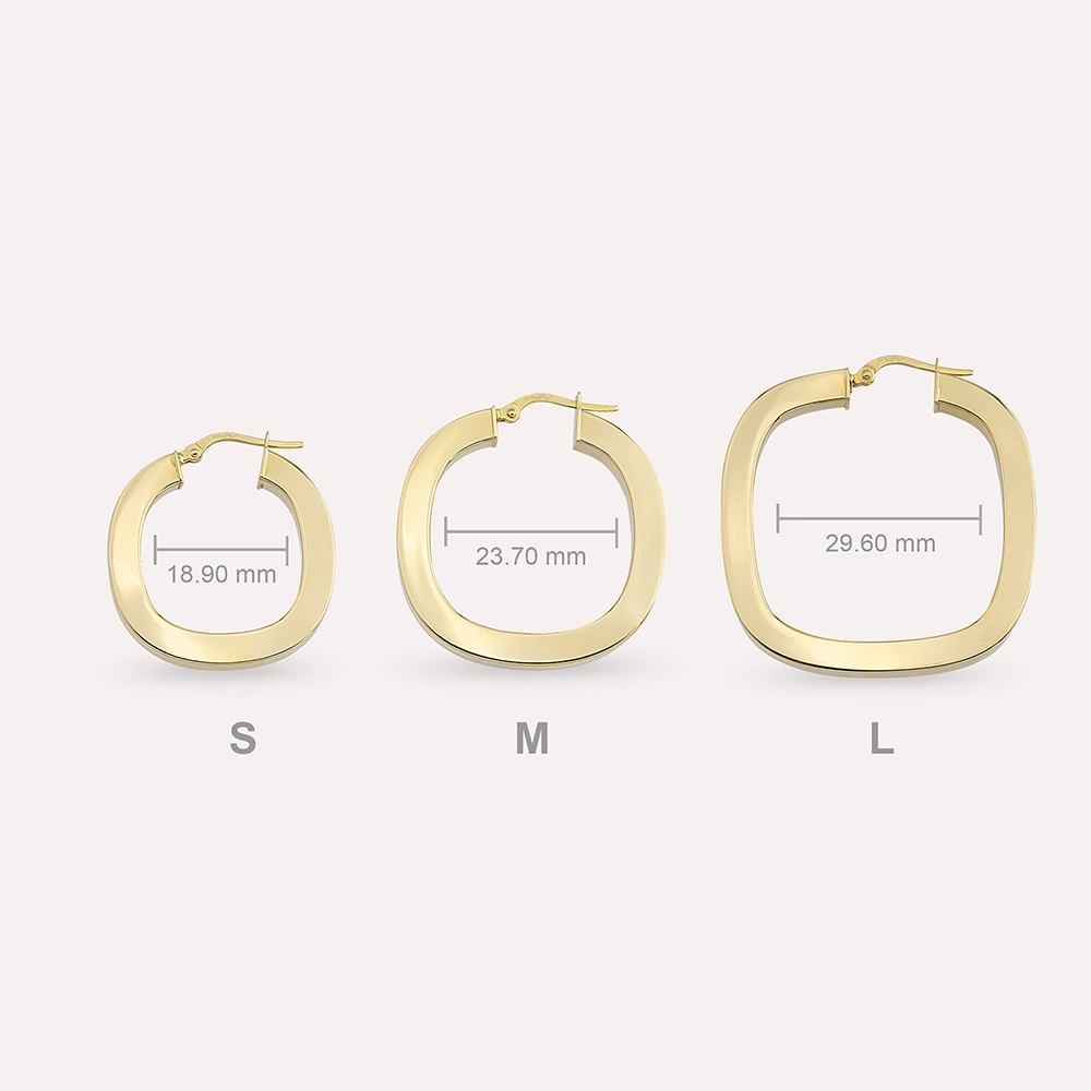 Arco M Yellow Hoop Earring - 5