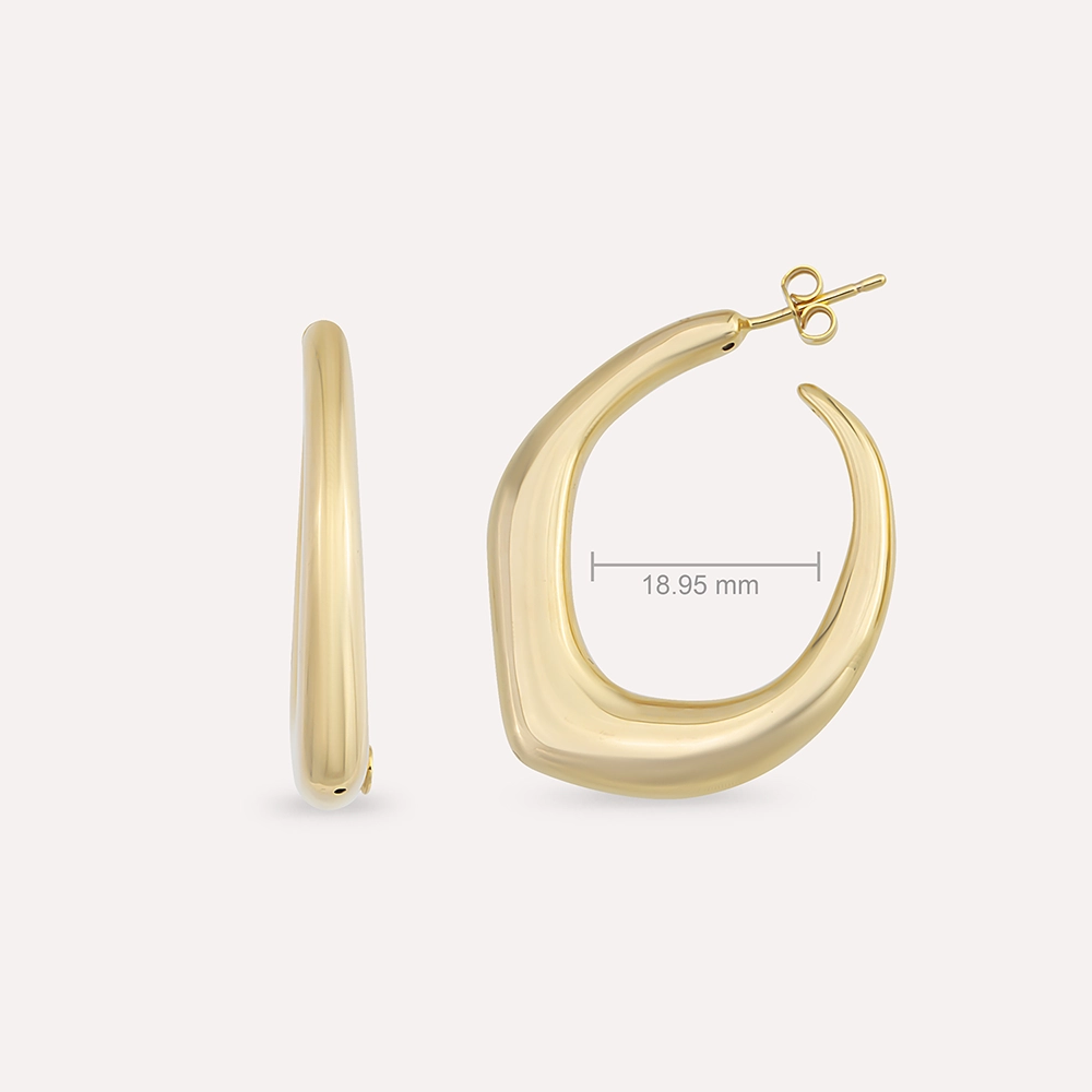 Arcus Yellow Gold Italian Earring - 3