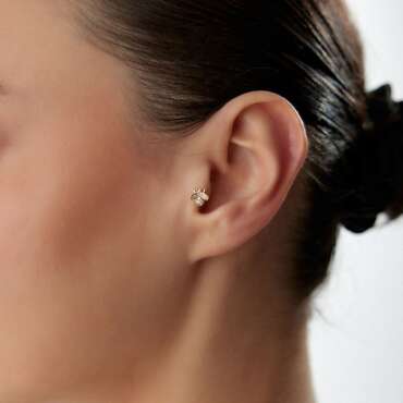 Arı Tasarım Taşlı Piercing - NEV JEWELLERY