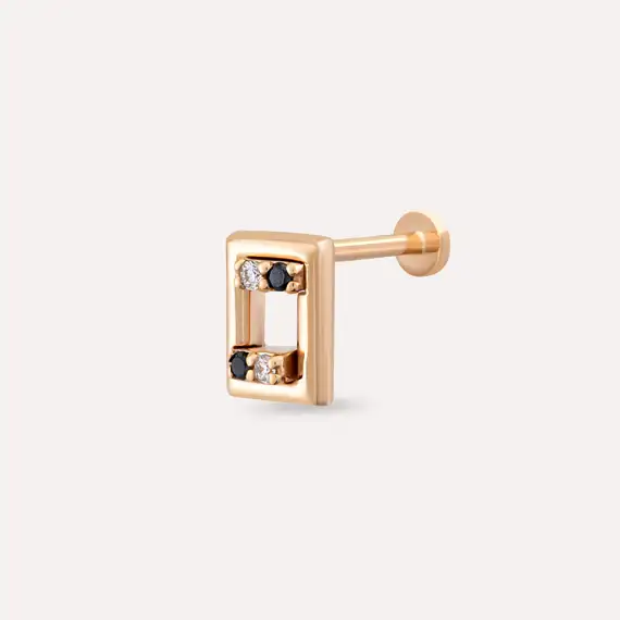 Arian Black Diamond Rose Gold Piercing - 1