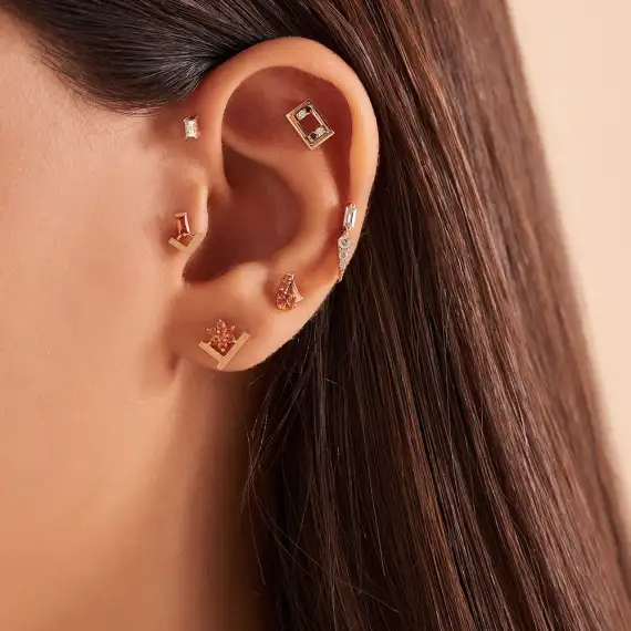 Arian Black Diamond Rose Gold Piercing - 2