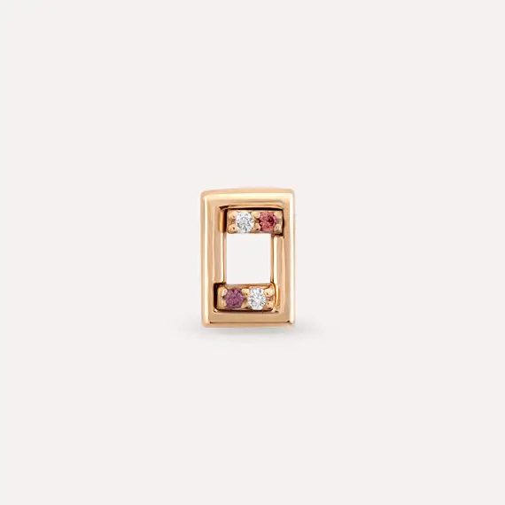 Arian Diamond and Multicolor Sapphire Rose Gold Piercing - 3