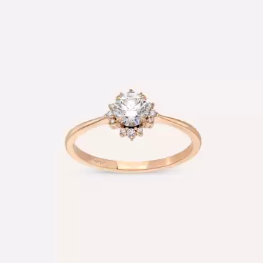 Arya 0.57 CT Diamond Rose Gold Ring - Nev Jewellery (1)