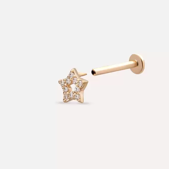 Asteria Diamond Rose Gold Piercing - 5