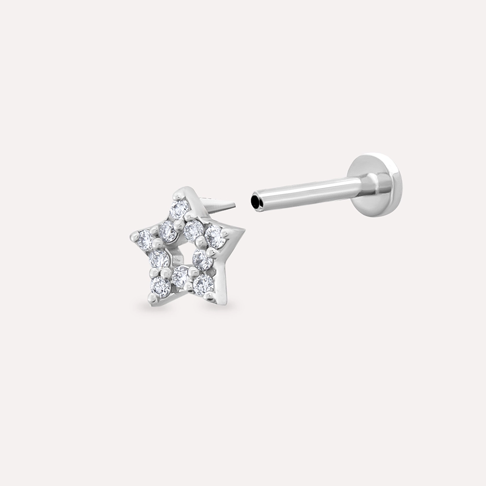 Asteria Diamond White Gold Piercing - 4