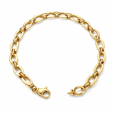 Ataç Oval Tasarım Altın Bileklik - NEV JEWELLERY
