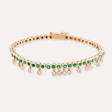 Atomik Pırlanta ve Zümrüt Taşlı Bileklik - Nev Jewellery (1)