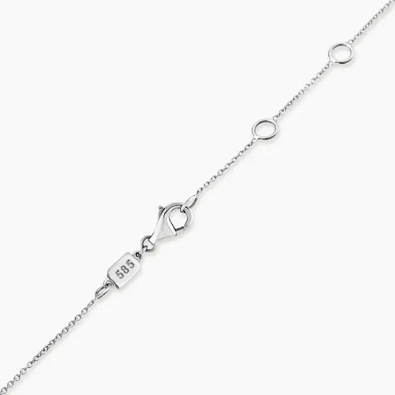 Aurora 3.25 CT Multicolor Sapphire White Gold Necklace - 3