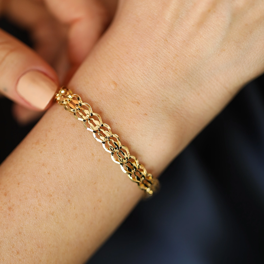 Aurum Yellow Gold Italian Bracelet - 1