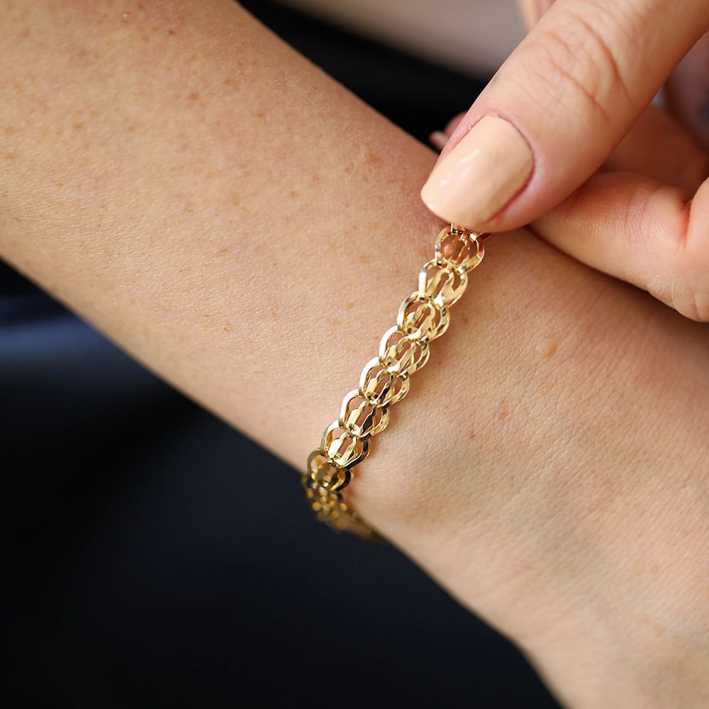 Aurum Yellow Gold Italian Bracelet - 4