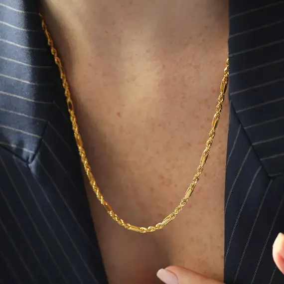 Avery Sarı Altın Kolye - 3