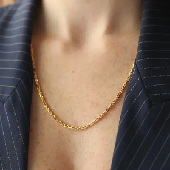 Avery Sarı Altın Kolye - 4