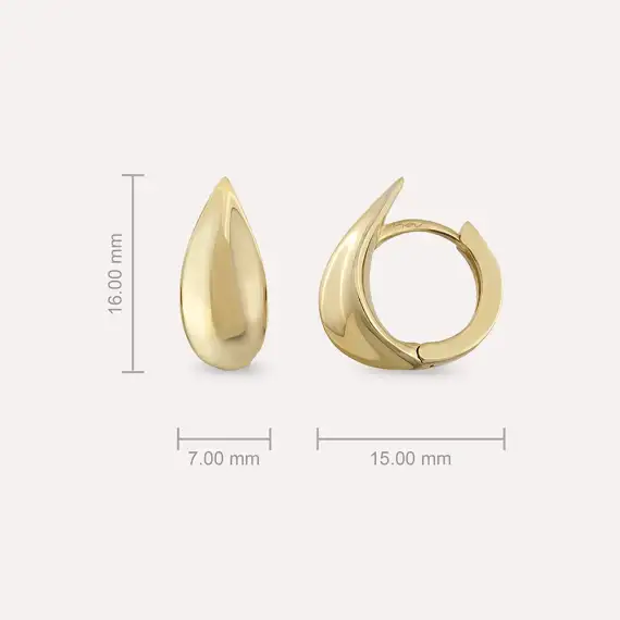 Axel Yellow Gold Hoop Earring - 3