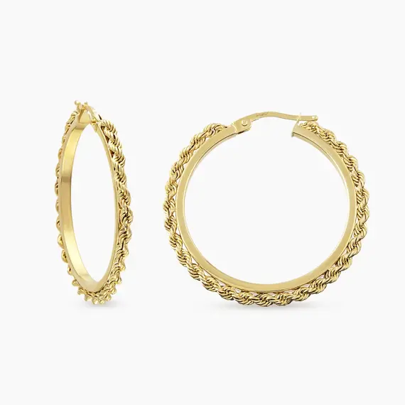 Axela Yellow Gold Italian Earring - 1