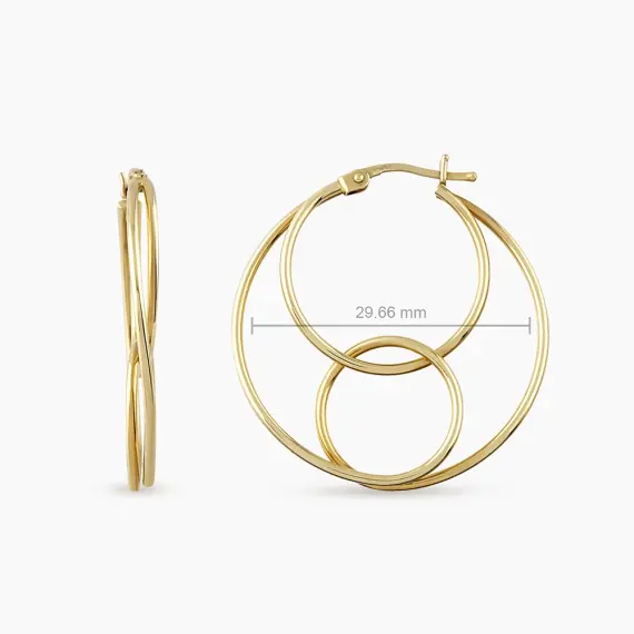 Axia Yellow Gold Italian Earring - 3