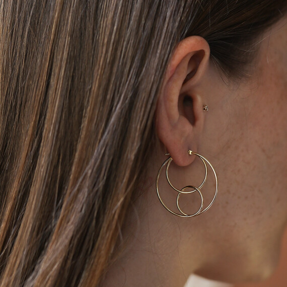 Axia Yellow Gold Italian Earring - Nev Jewellery