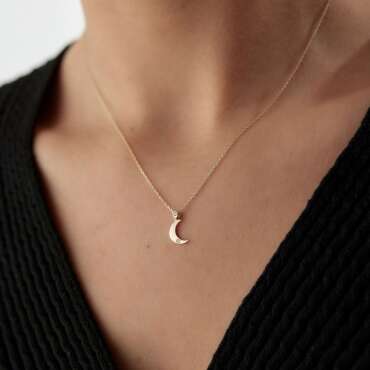Ay Hilal Tasarım Kolye - NEV JEWELLERY (1)