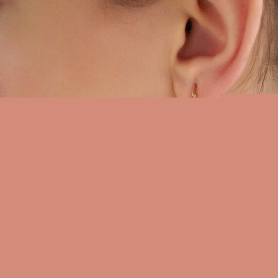 Balance Yellow Gold Hoop Earring - 2