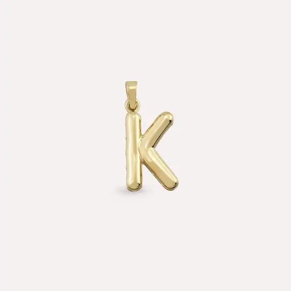 Balloon K Letter Yellow Gold Pendant/Charm - 1