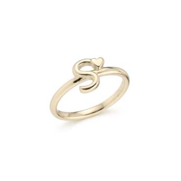 Balon Kalpli Harfli Yüzük - NEV JEWELLERY