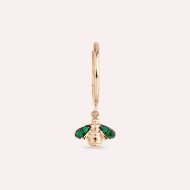 Bee 0.05 CT Emerald Rose Gold Earring - Nev Jewellery