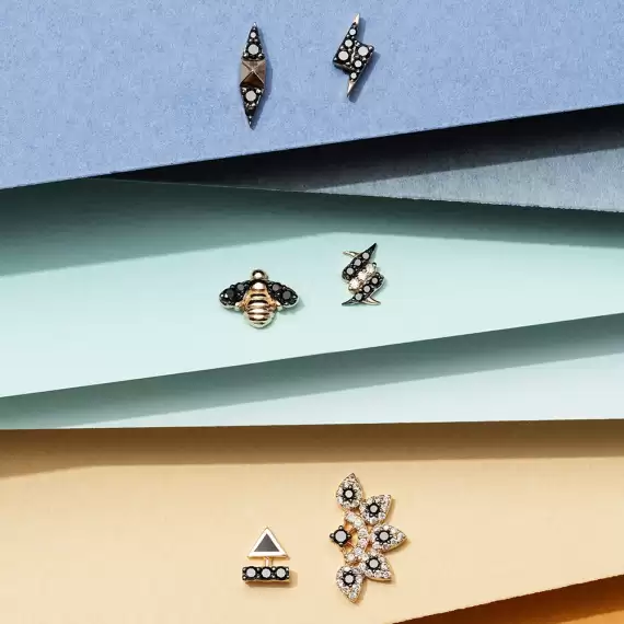 Bee Black Diamond Rose Gold Piercing - 3